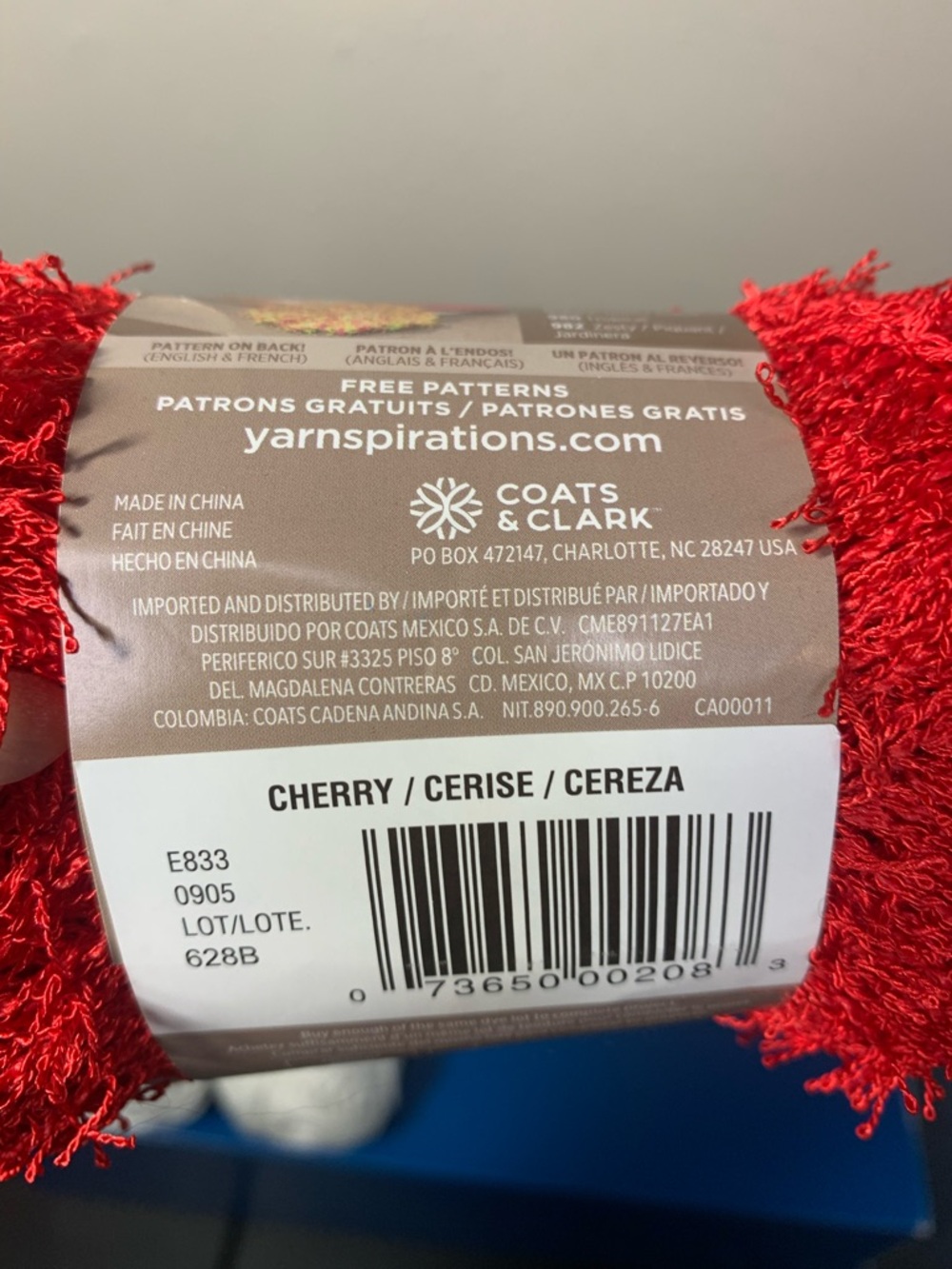 Lion Brand White Glow & Red & Blue Scrubby Red Heart Yarn Bundle - Picture 5 of 6